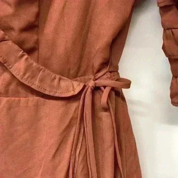 June and Hudson size medium rust colored wrap dress - Picture 7 of 11